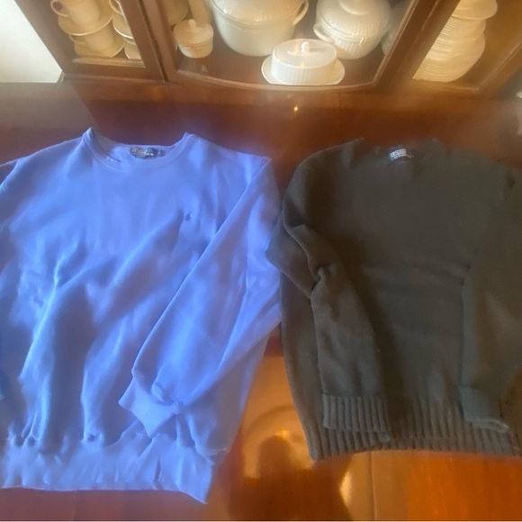 Ralph Lauren Blue and Black Crewneck Sweaters - Picture 1 of 2